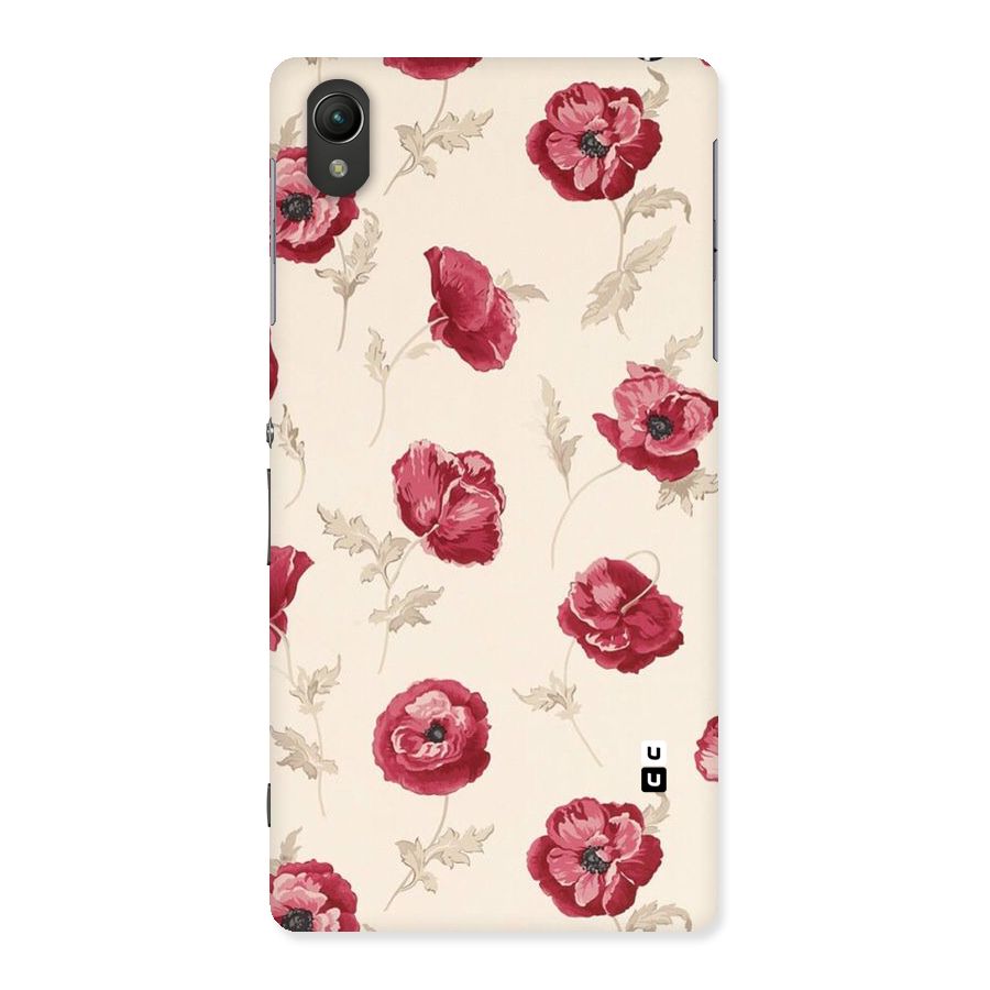 Red Rose Floral Art Back Case for Sony Xperia Z2