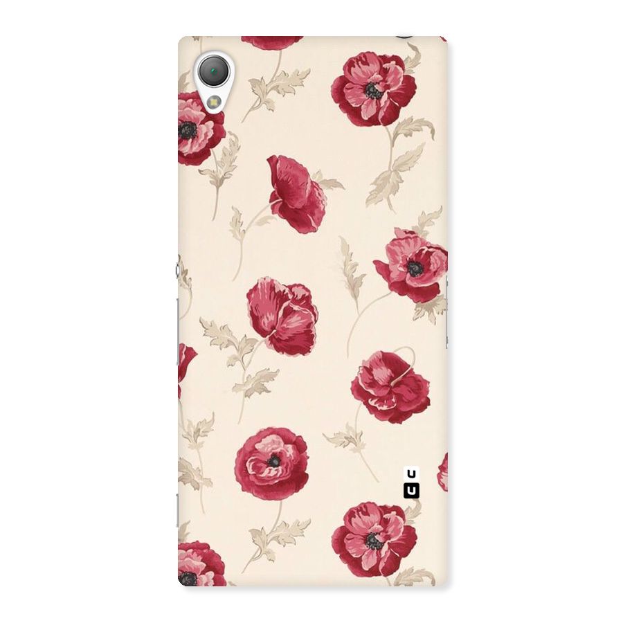 Red Rose Floral Art Back Case for Sony Xperia Z3