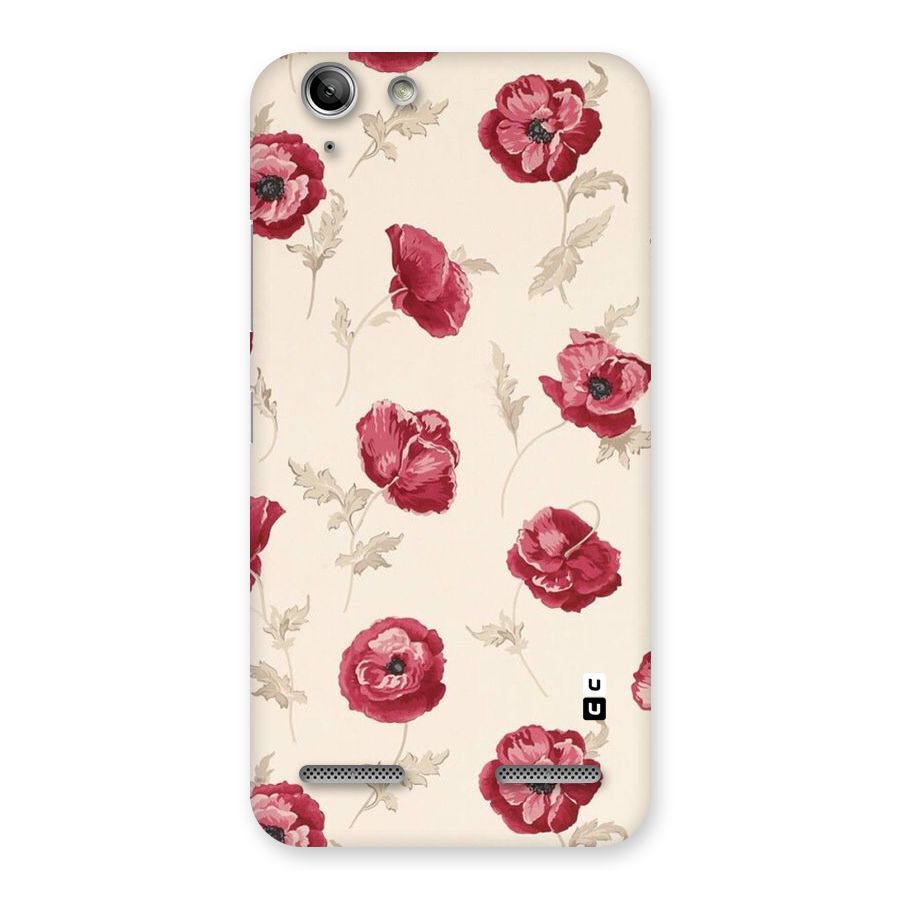 Red Rose Floral Art Back Case for Vibe K5