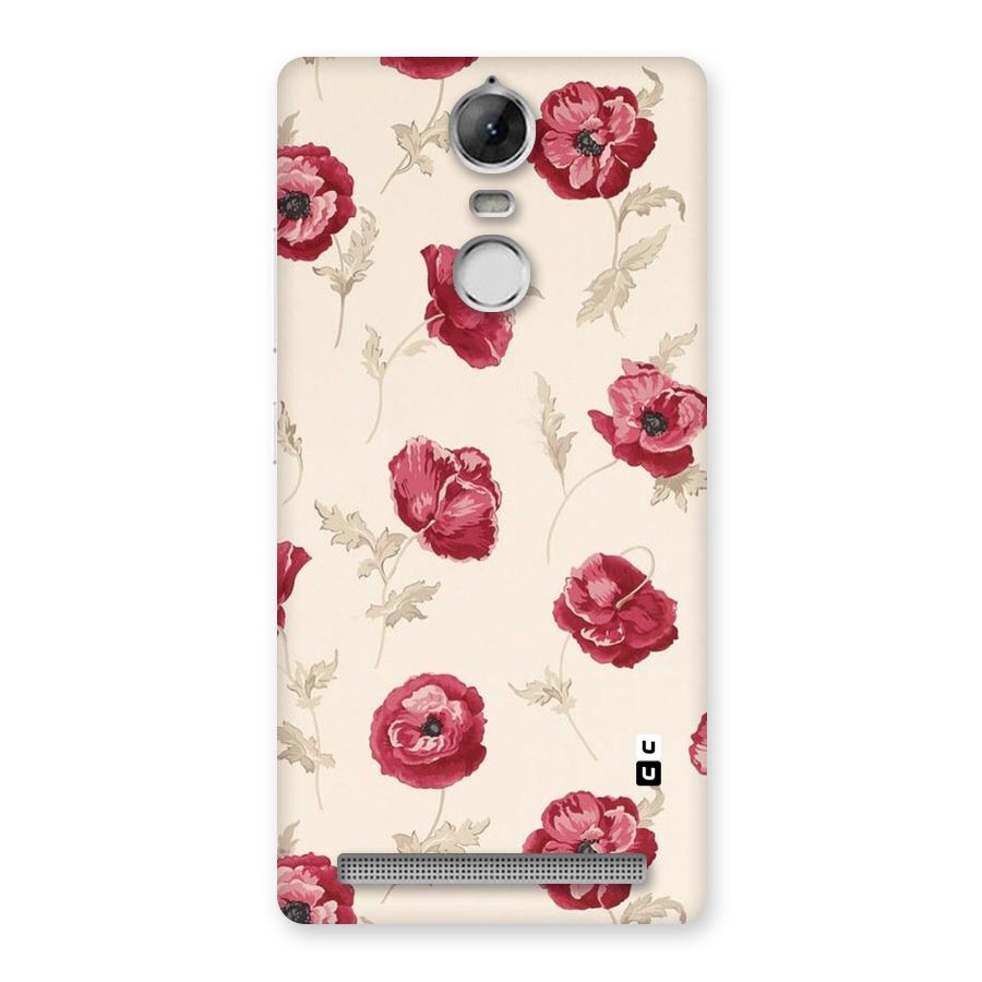 Red Rose Floral Art Back Case for Vibe K5 Note