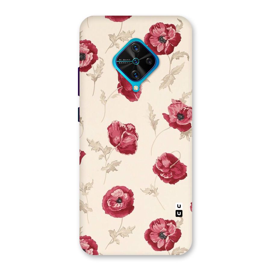 Red Rose Floral Art Back Case for Vivo S1 Pro