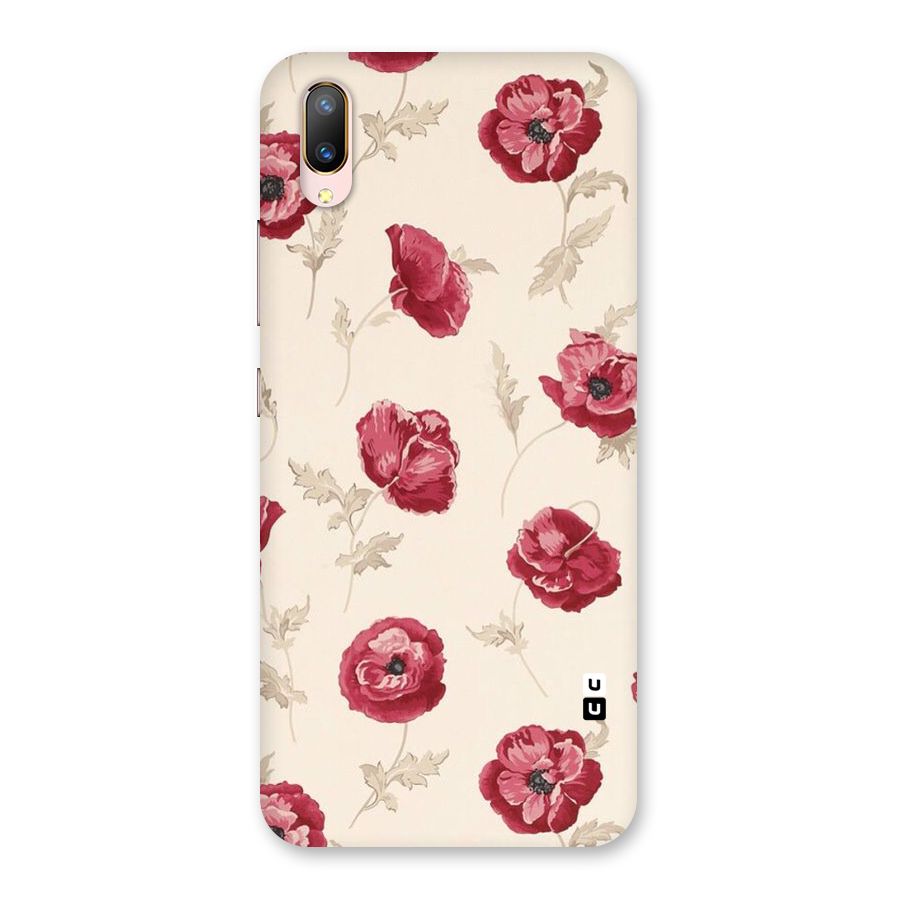 Red Rose Floral Art Back Case for Vivo V11 Pro