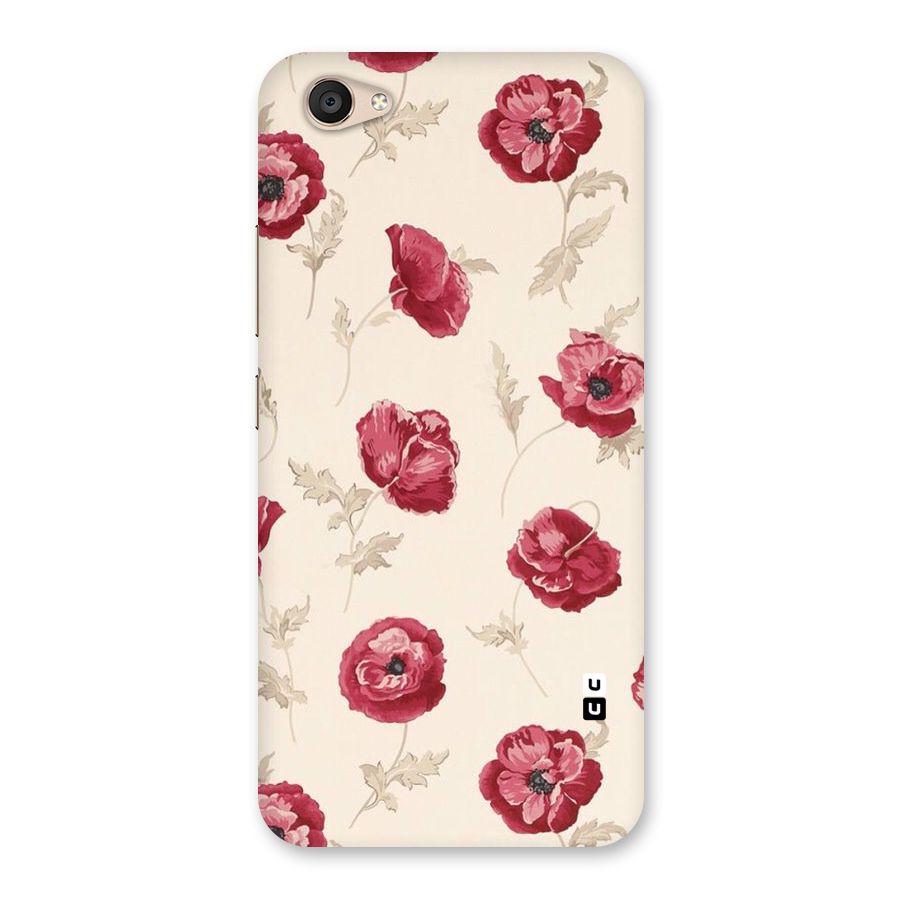 Red Rose Floral Art Back Case for Vivo V5 Plus