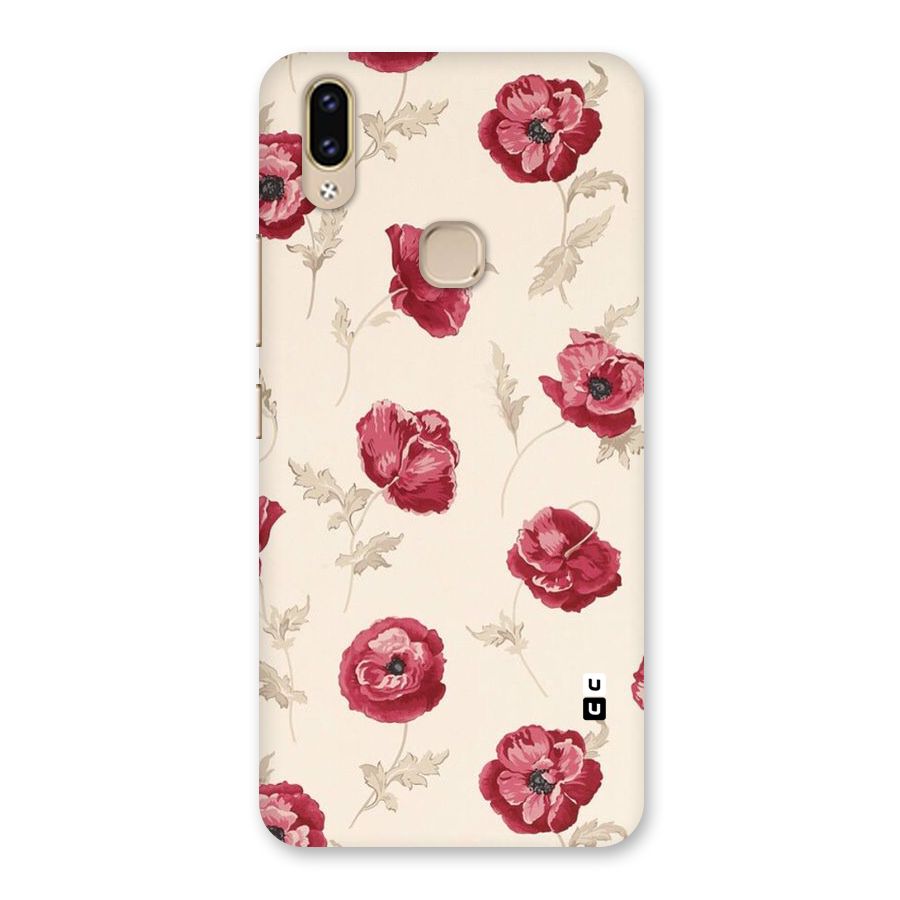Red Rose Floral Art Back Case for Vivo V9 Youth