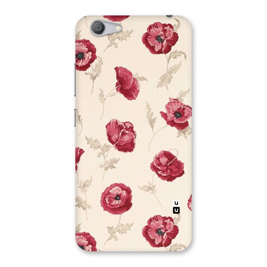 Red Rose Floral Art Back Case for Vivo Y53