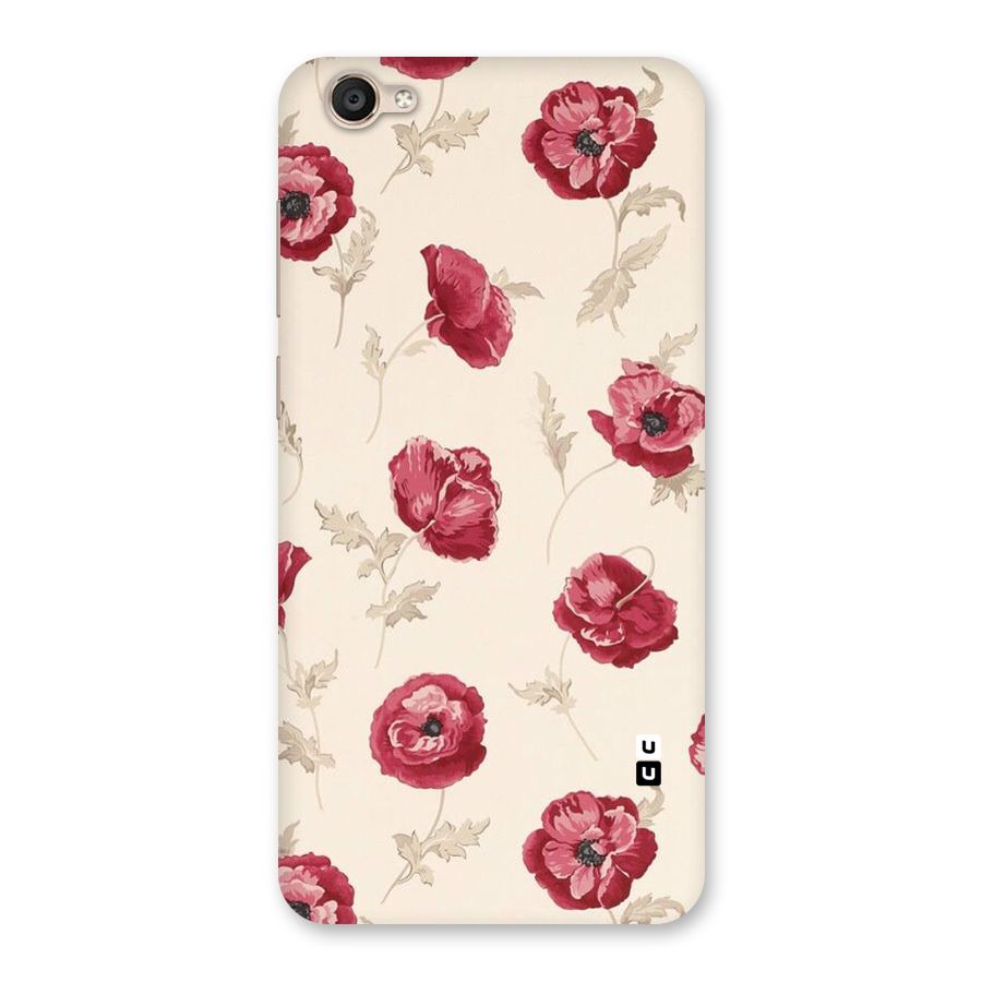 Red Rose Floral Art Back Case for Vivo Y55s