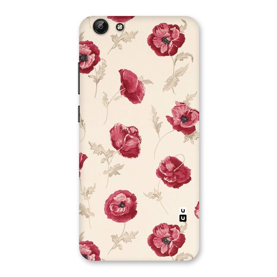 Red Rose Floral Art Back Case for Vivo Y69