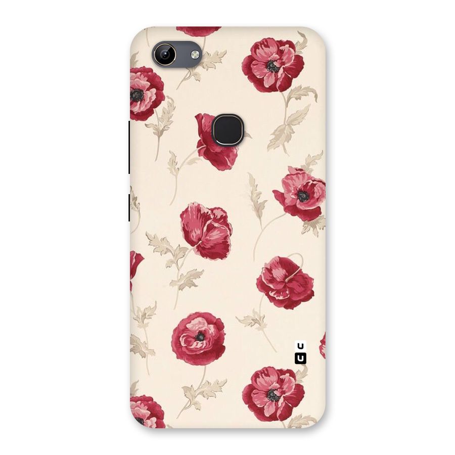 Red Rose Floral Art Back Case for Vivo Y81