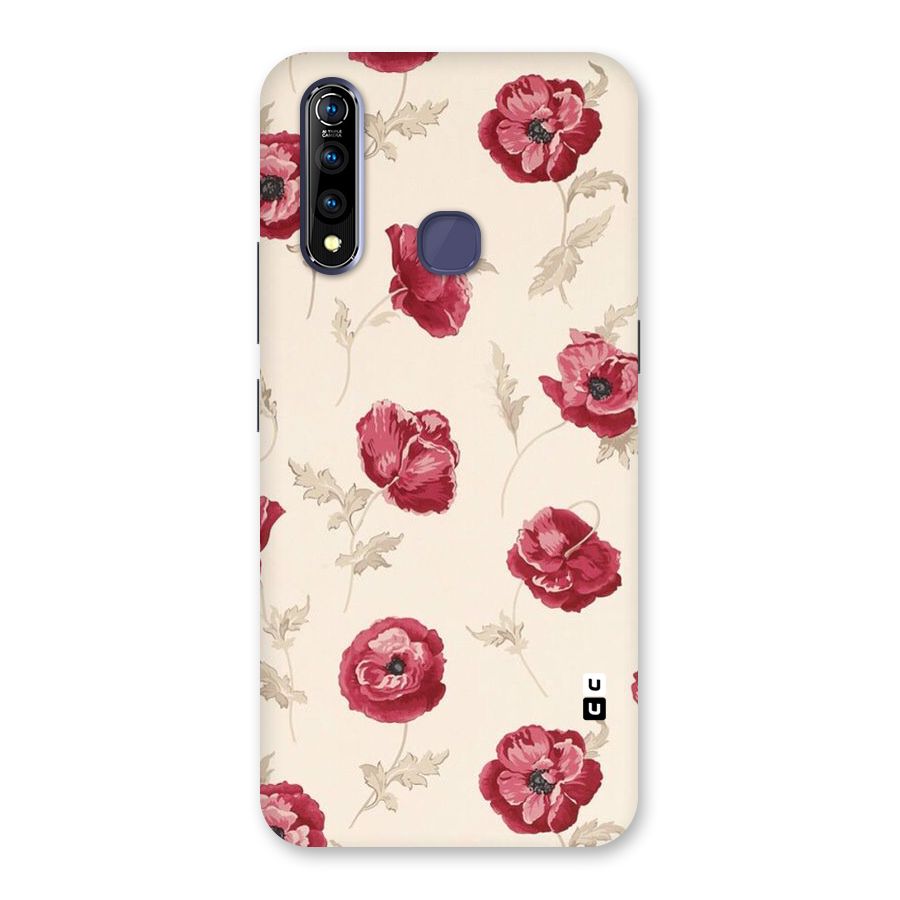 Red Rose Floral Art Back Case for Vivo Z1 Pro
