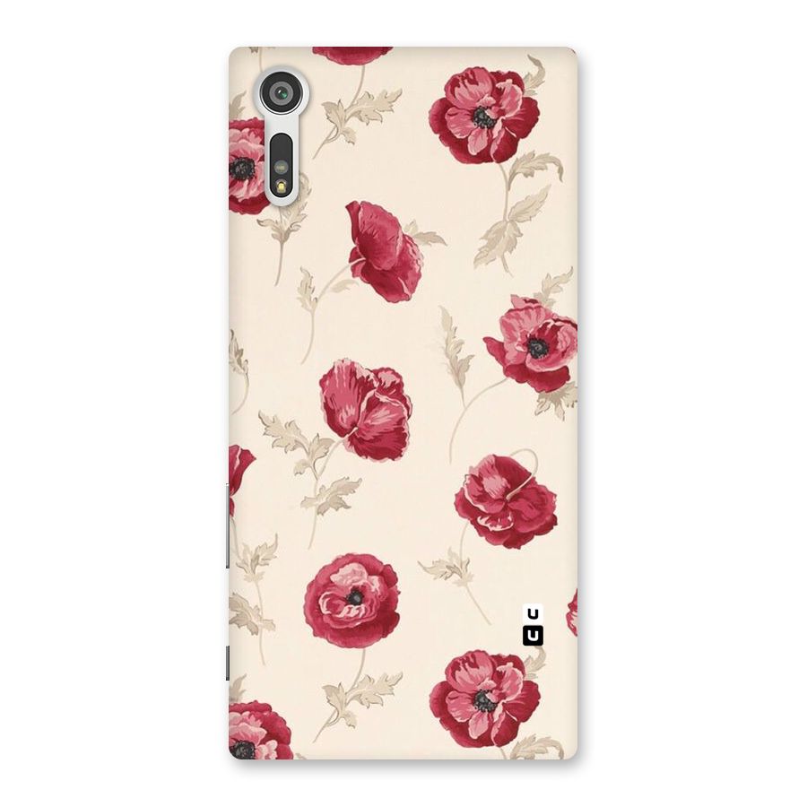 Red Rose Floral Art Back Case for Xperia XZ