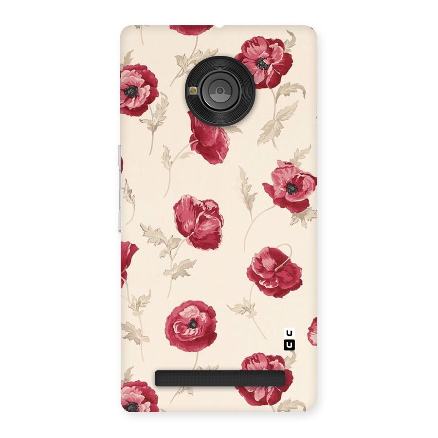 Red Rose Floral Art Back Case for Yu Yuphoria