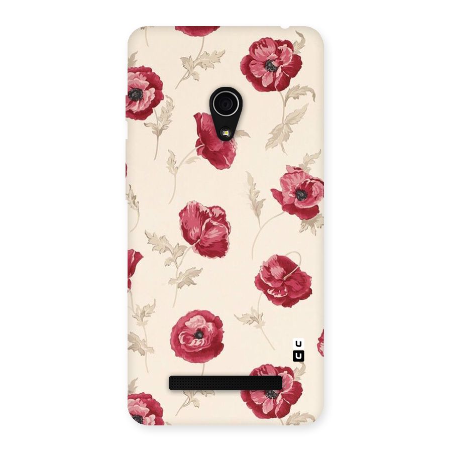 Red Rose Floral Art Back Case for Zenfone 5