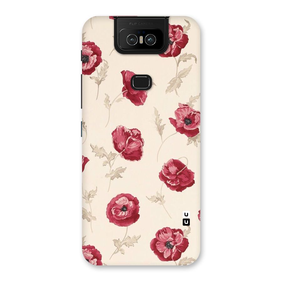 Red Rose Floral Art Back Case for Zenfone 6z