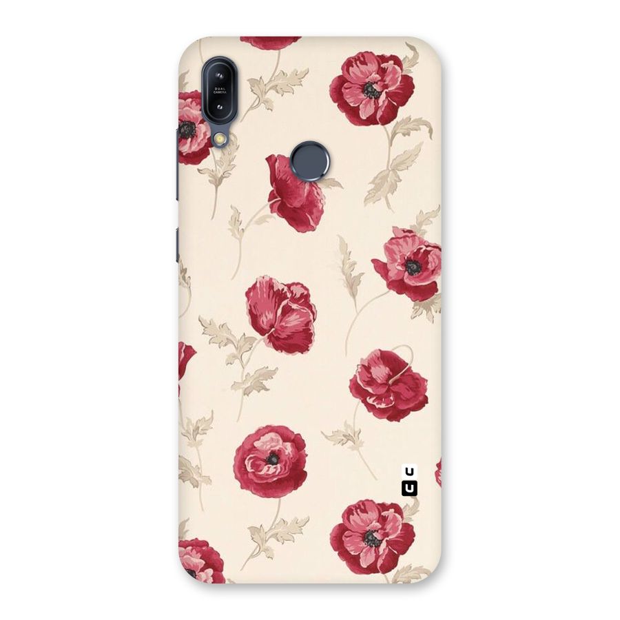 Red Rose Floral Art Back Case for Zenfone Max M2