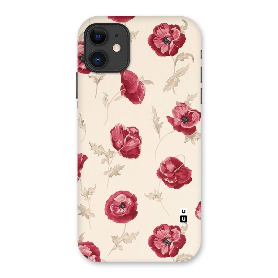 Red Rose Floral Art Back Case for iPhone 11