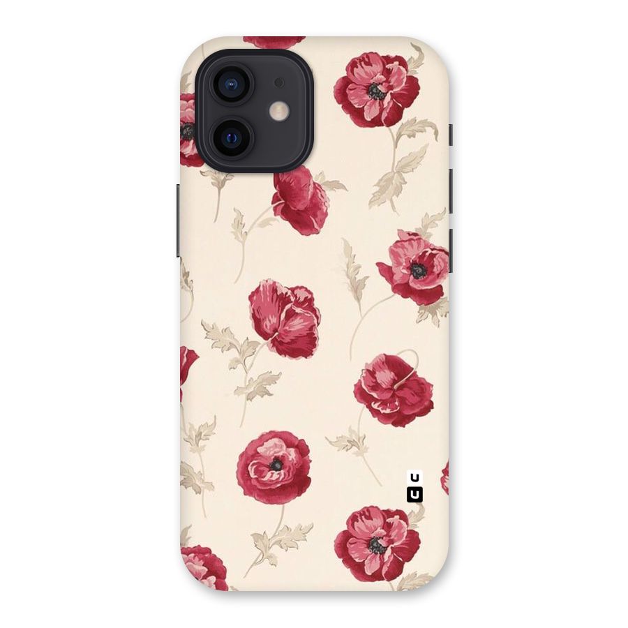 Red Rose Floral Art Back Case for iPhone 12