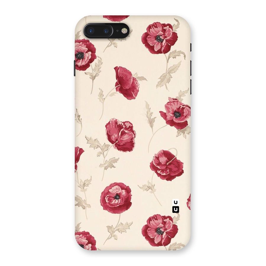 Red Rose Floral Art Back Case for iPhone 7 Plus