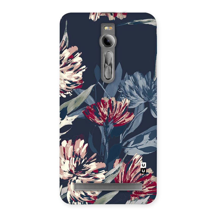 Red Rugged Floral Pattern Back Case for Asus Zenfone 2
