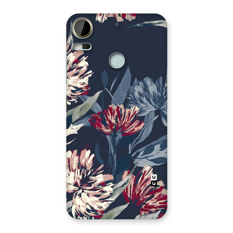 Red Rugged Floral Pattern Back Case for Desire 10 Pro