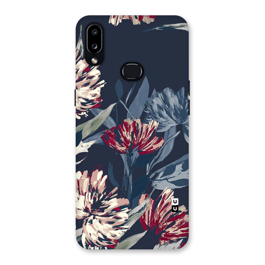 Red Rugged Floral Pattern Back Case for Galaxy A10s