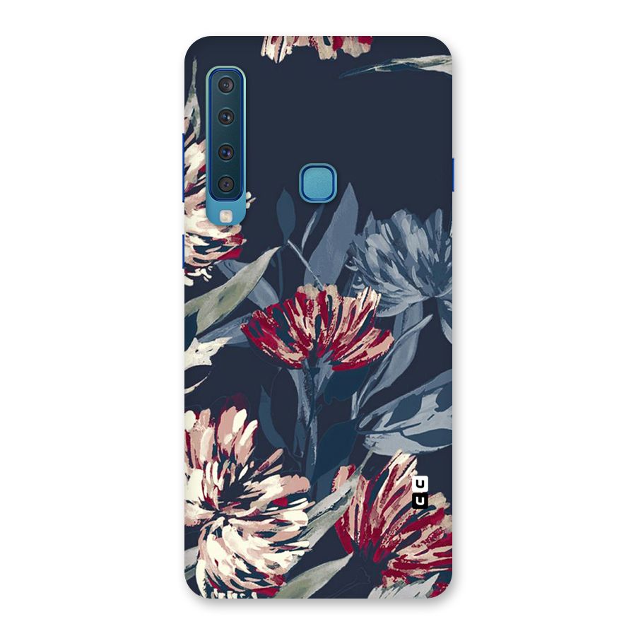 Red Rugged Floral Pattern Back Case for Galaxy A9 (2018)