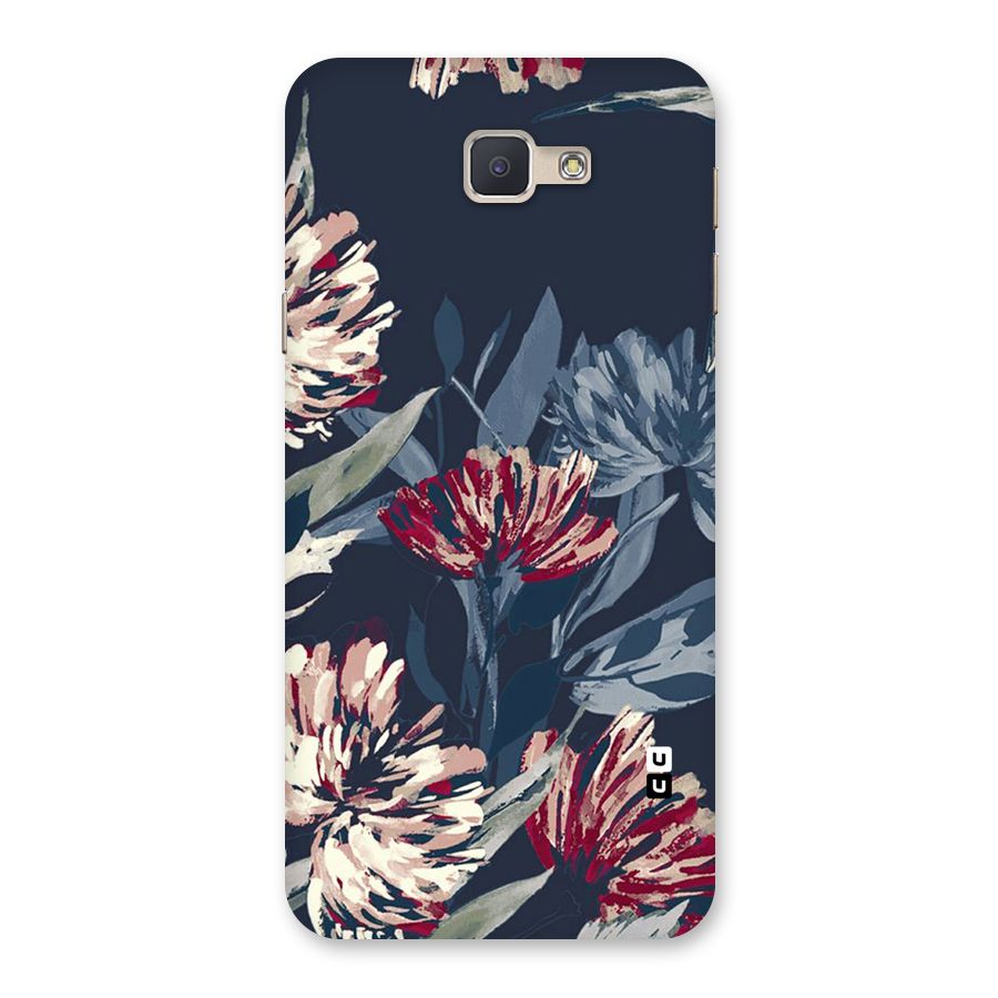Red Rugged Floral Pattern Back Case for Galaxy J5 Prime