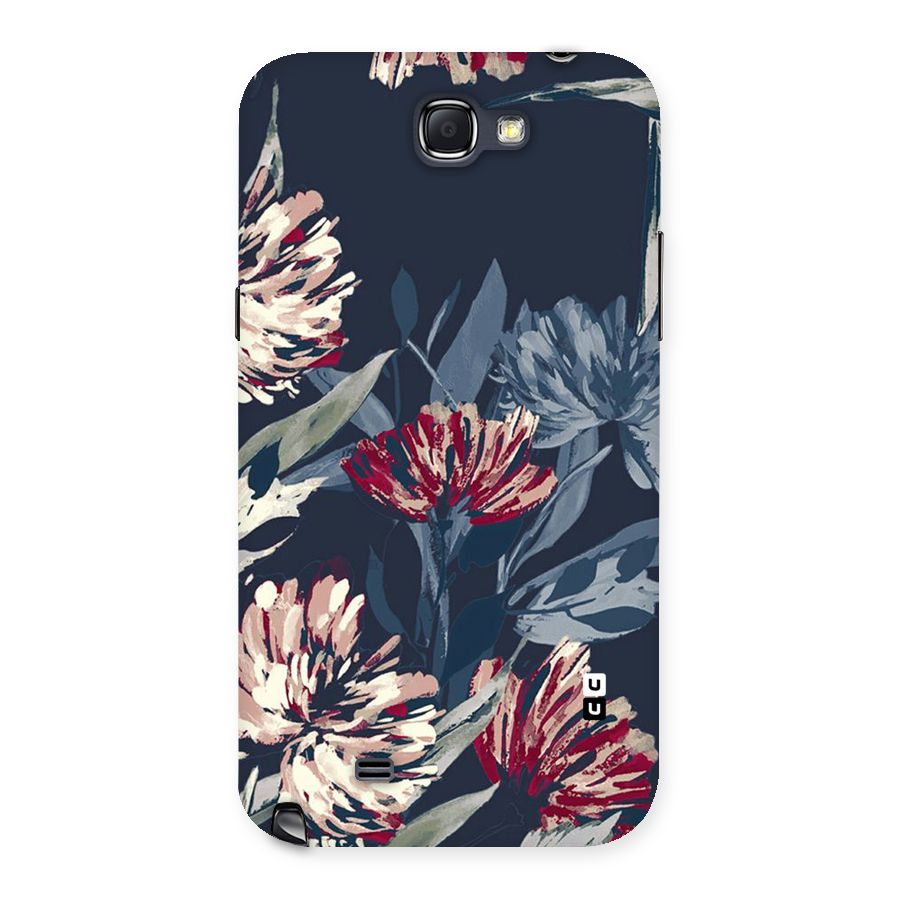 Red Rugged Floral Pattern Back Case for Galaxy Note 2