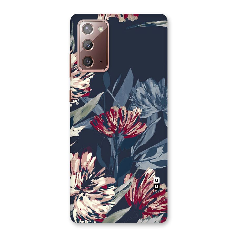 Red Rugged Floral Pattern Back Case for Galaxy Note 20