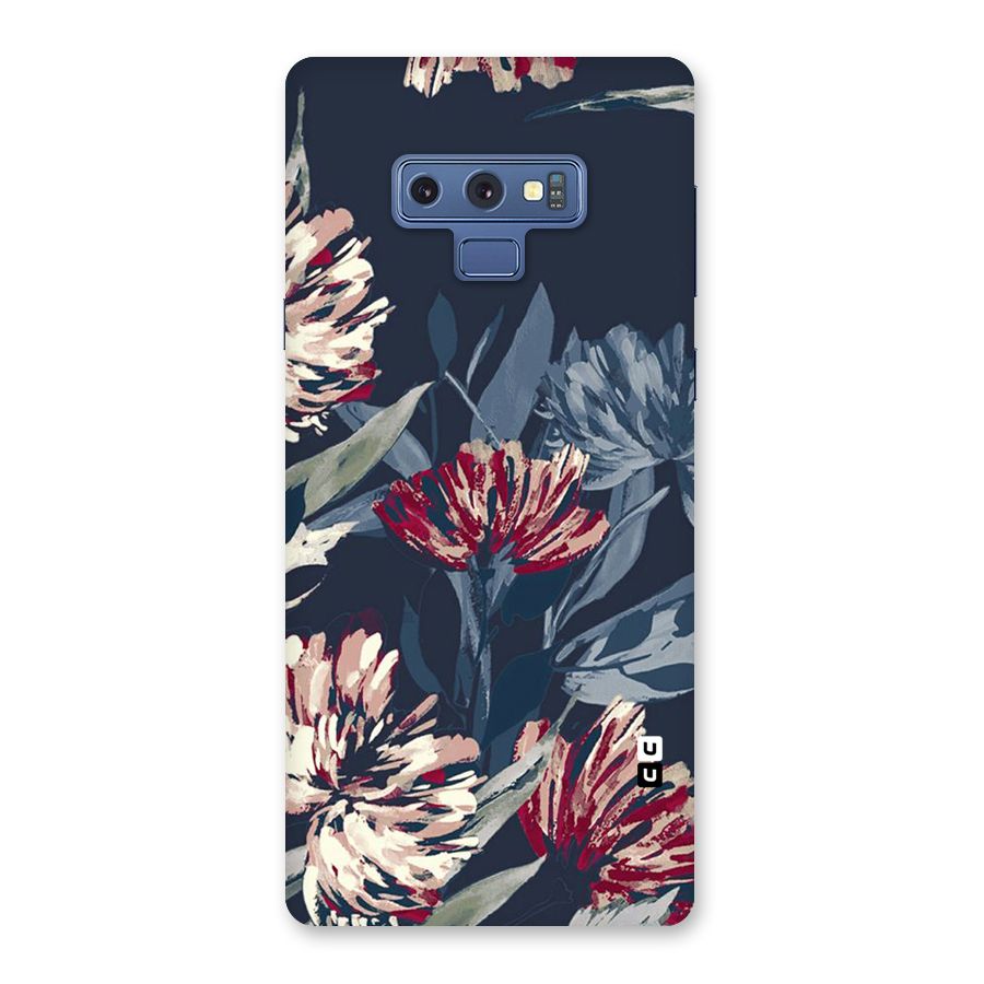 Red Rugged Floral Pattern Back Case for Galaxy Note 9