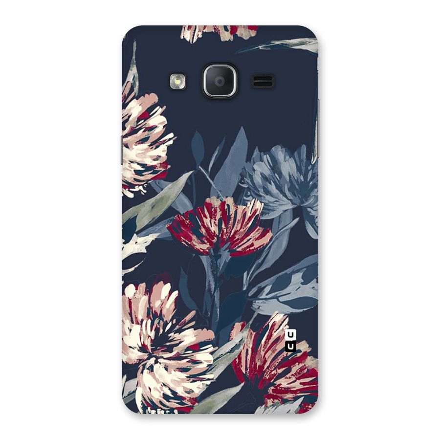 Red Rugged Floral Pattern Back Case for Galaxy On7 2015
