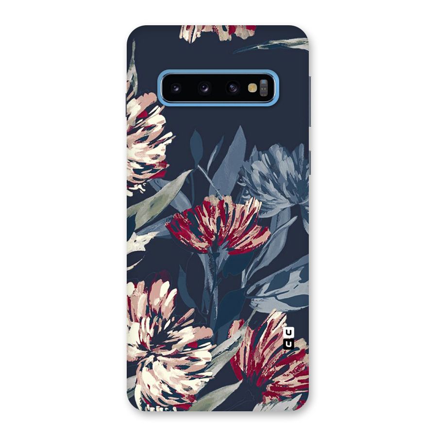 Red Rugged Floral Pattern Back Case for Galaxy S10