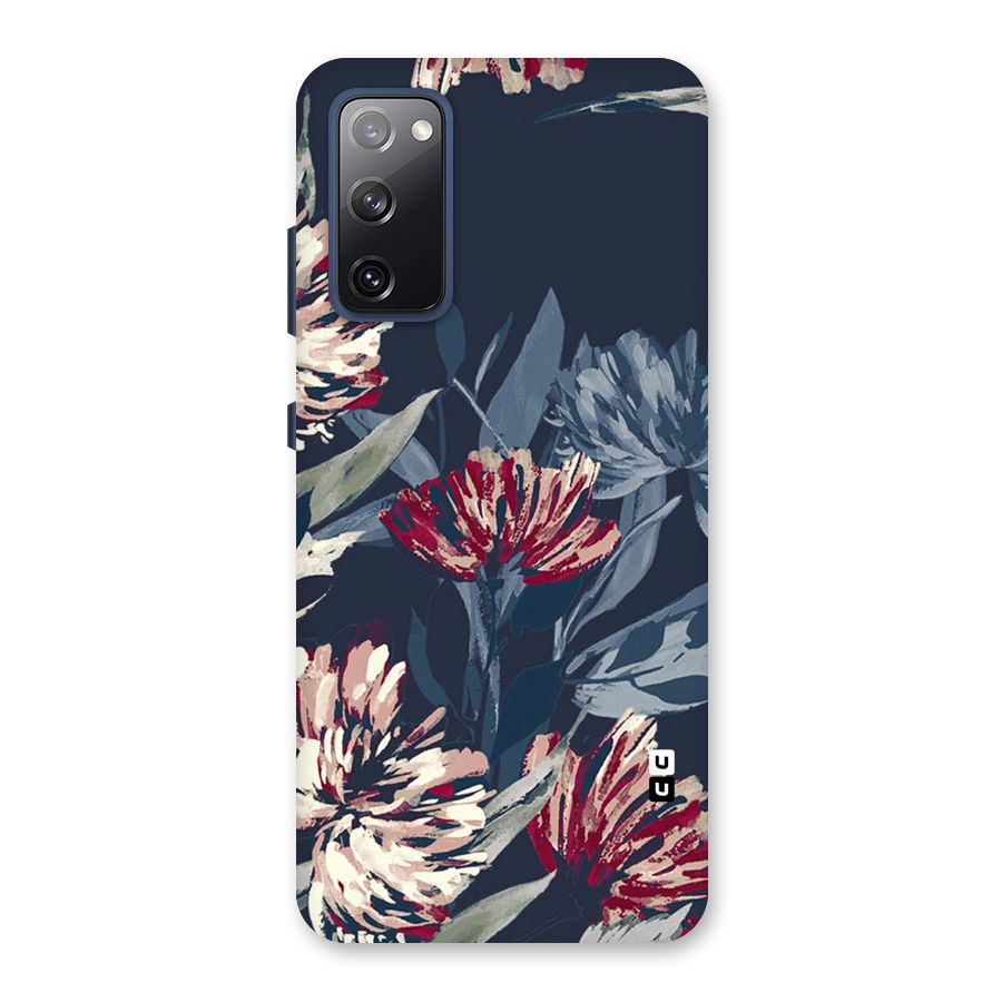 Red Rugged Floral Pattern Back Case for Galaxy S20 FE