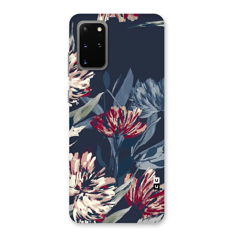 Red Rugged Floral Pattern Back Case for Galaxy S20 Plus