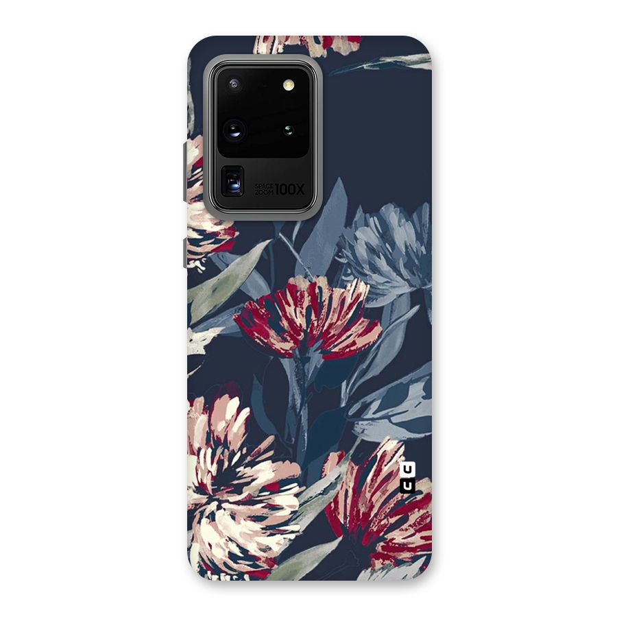 Red Rugged Floral Pattern Back Case for Galaxy S20 Ultra