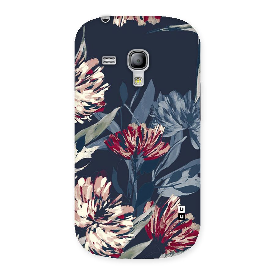Red Rugged Floral Pattern Back Case for Galaxy S3 Mini