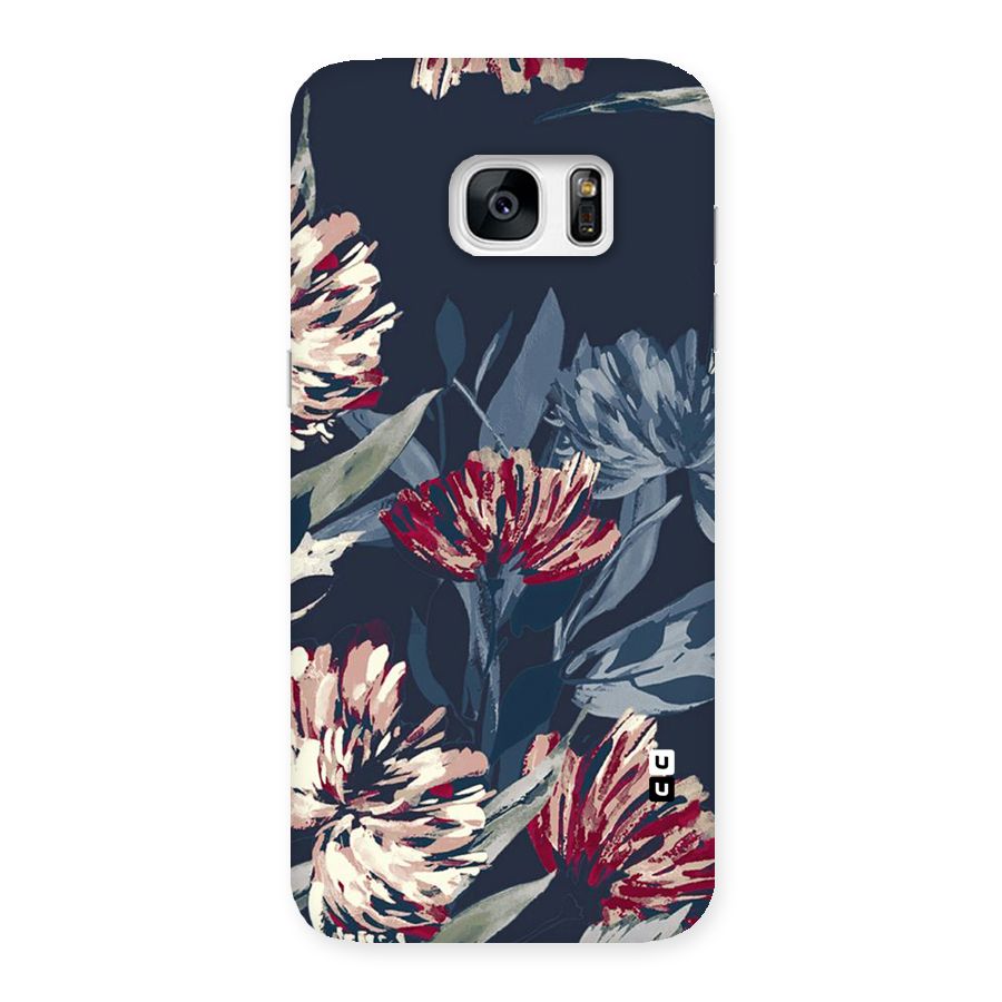 Red Rugged Floral Pattern Back Case for Galaxy S7 Edge