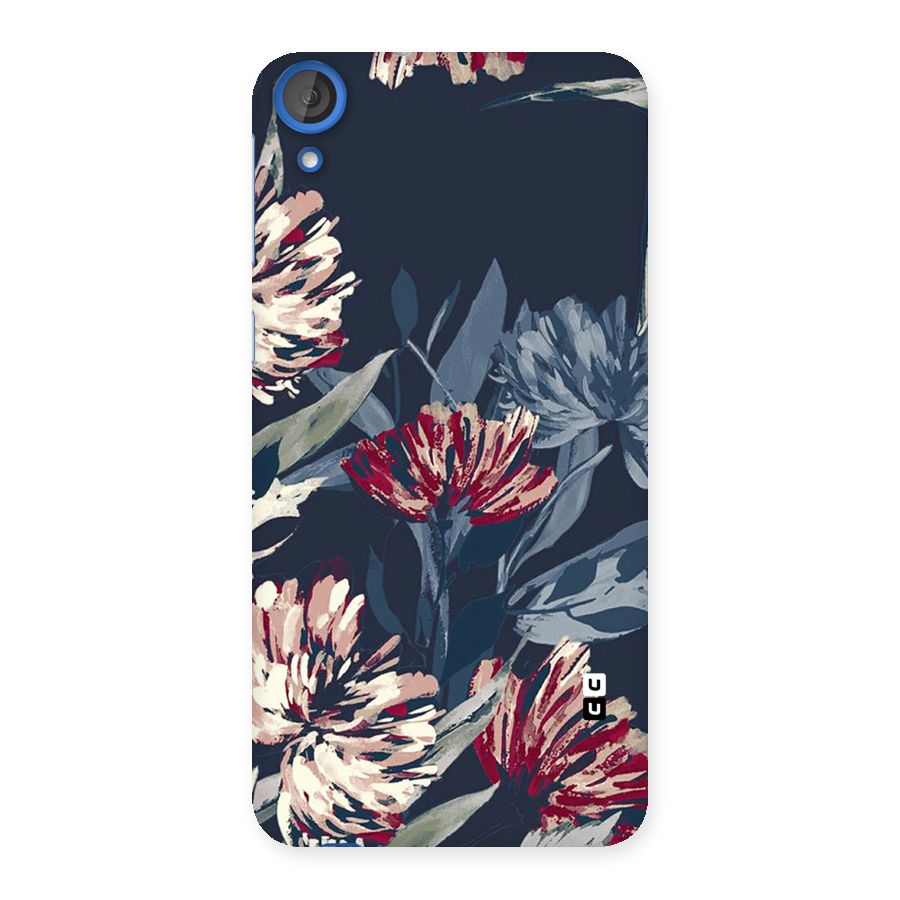 Red Rugged Floral Pattern Back Case for HTC Desire 820