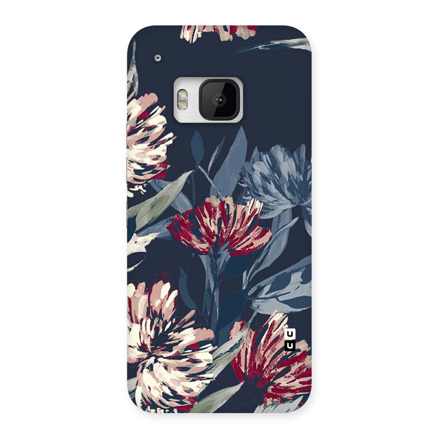 Red Rugged Floral Pattern Back Case for HTC One M9