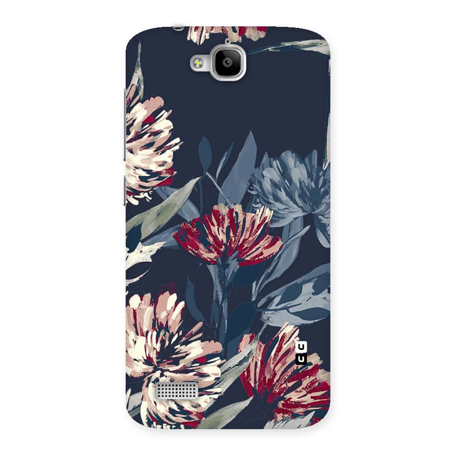 Red Rugged Floral Pattern Back Case for Honor Holly