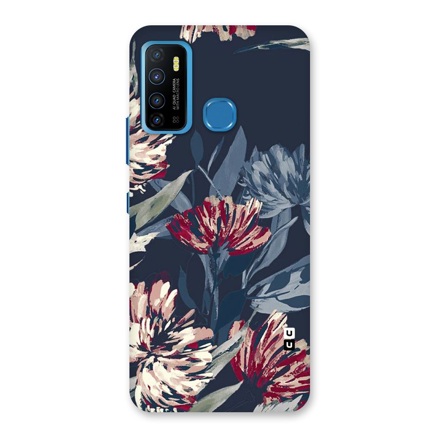 Red Rugged Floral Pattern Back Case for Infinix Hot 9