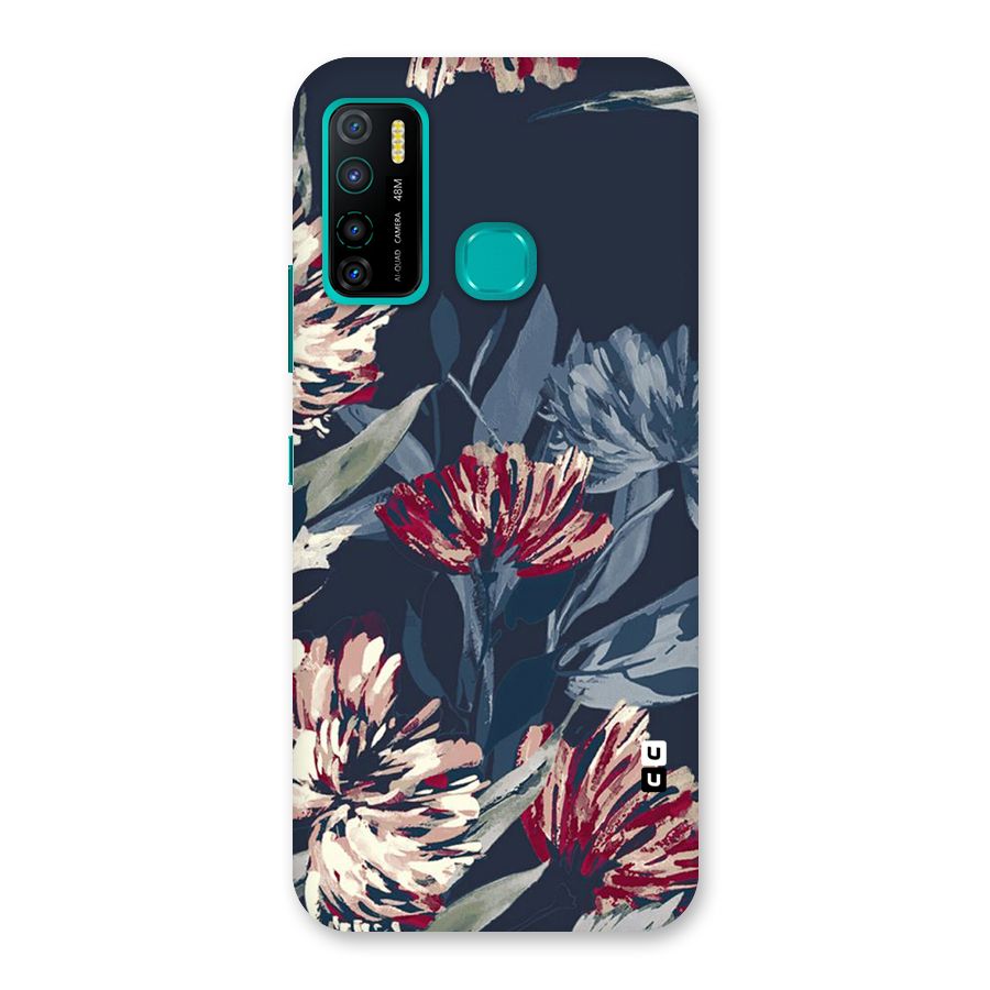 Red Rugged Floral Pattern Back Case for Infinix Hot 9 Pro
