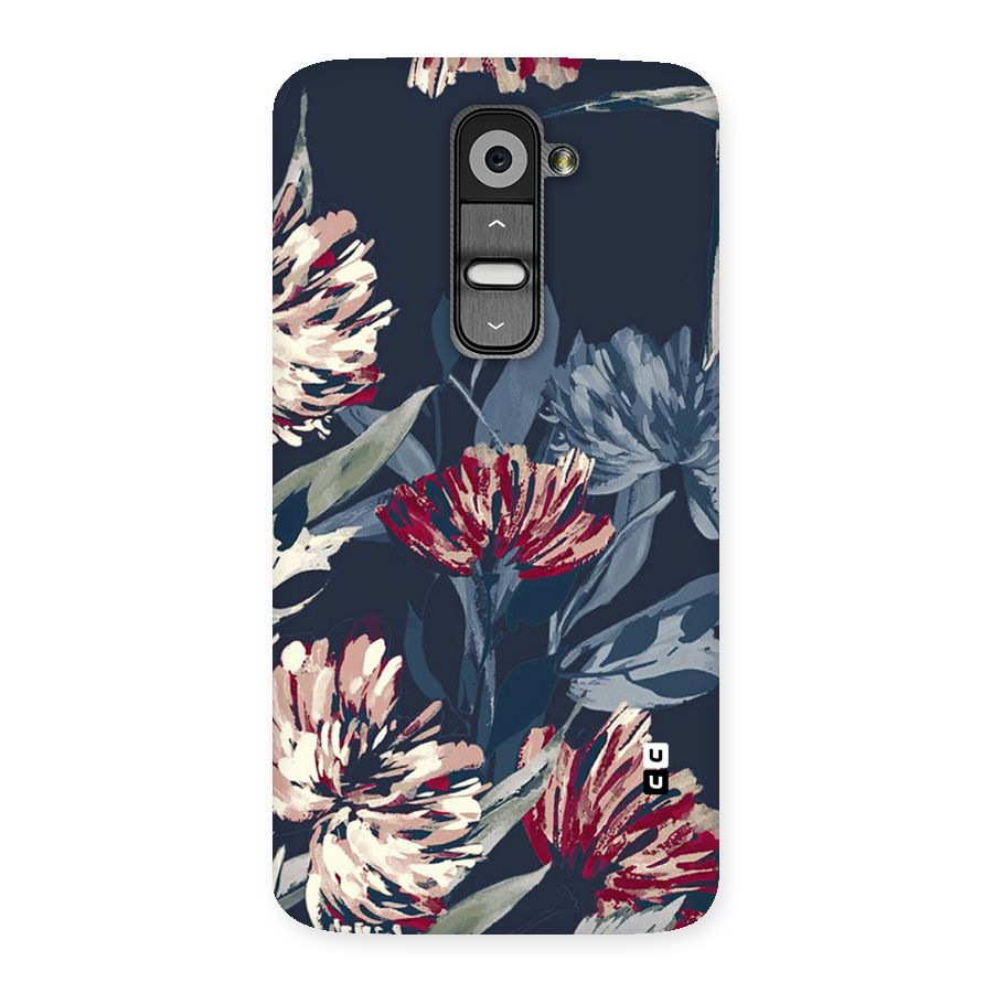 Red Rugged Floral Pattern Back Case for LG G2