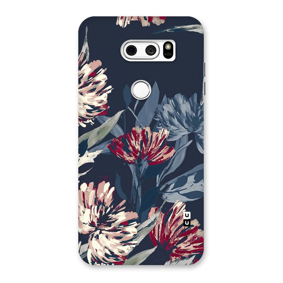 Red Rugged Floral Pattern Back Case for LG V30
