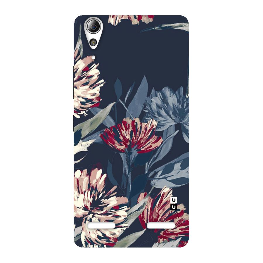 Red Rugged Floral Pattern Back Case for Lenovo A6000