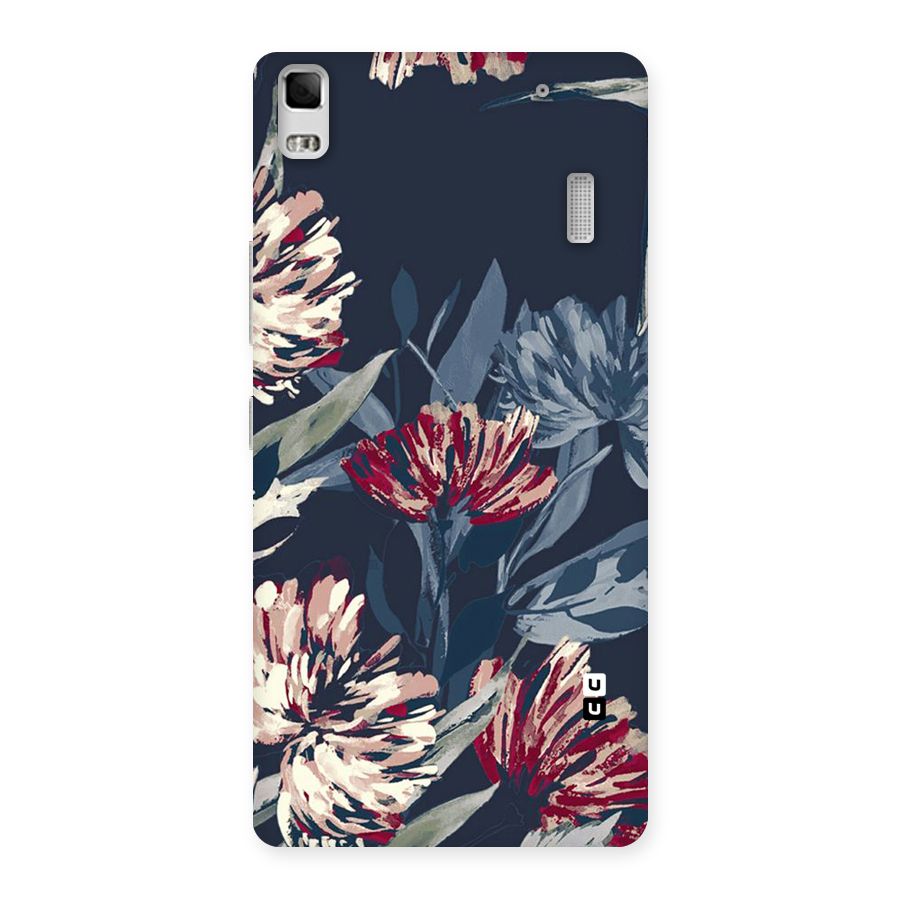 Red Rugged Floral Pattern Back Case for Lenovo K3 Note