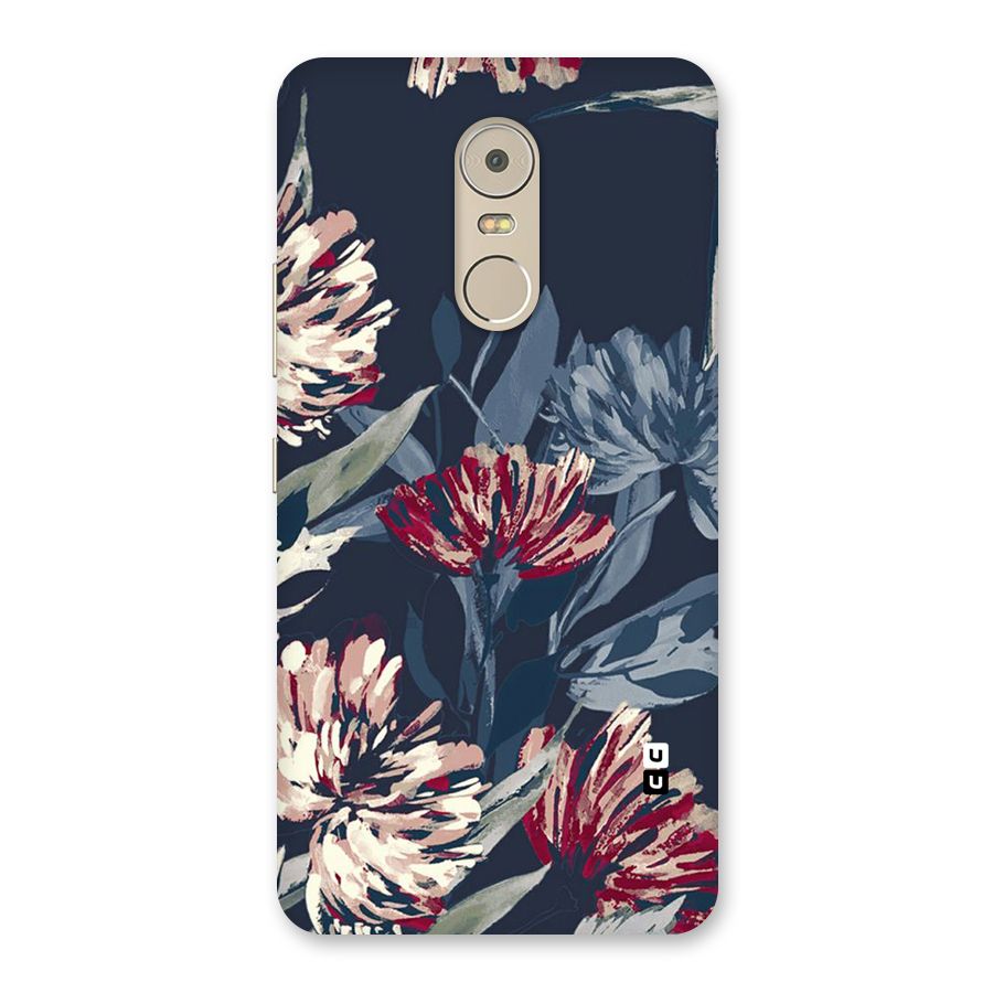 Red Rugged Floral Pattern Back Case for Lenovo K6 Note