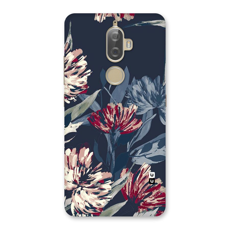 Red Rugged Floral Pattern Back Case for Lenovo K8 Plus