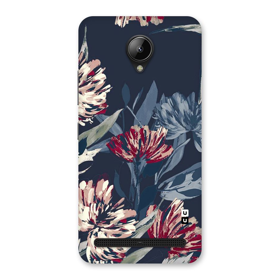 Red Rugged Floral Pattern Back Case for Lenovo C2