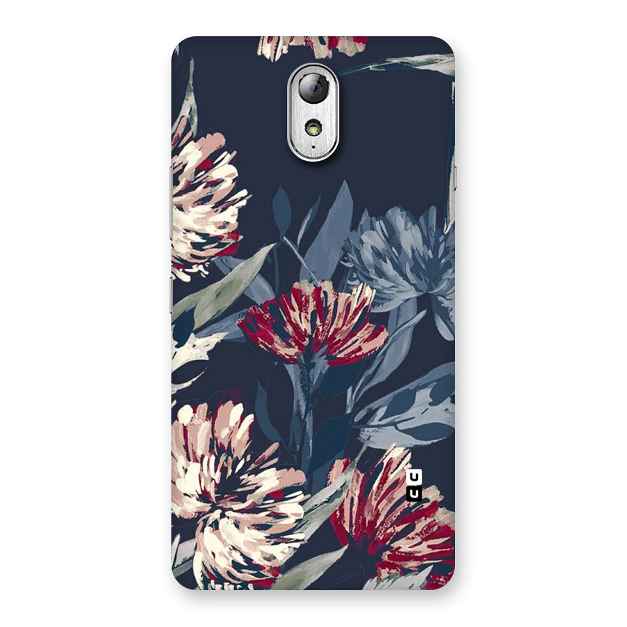 Red Rugged Floral Pattern Back Case for Lenovo Vibe P1M