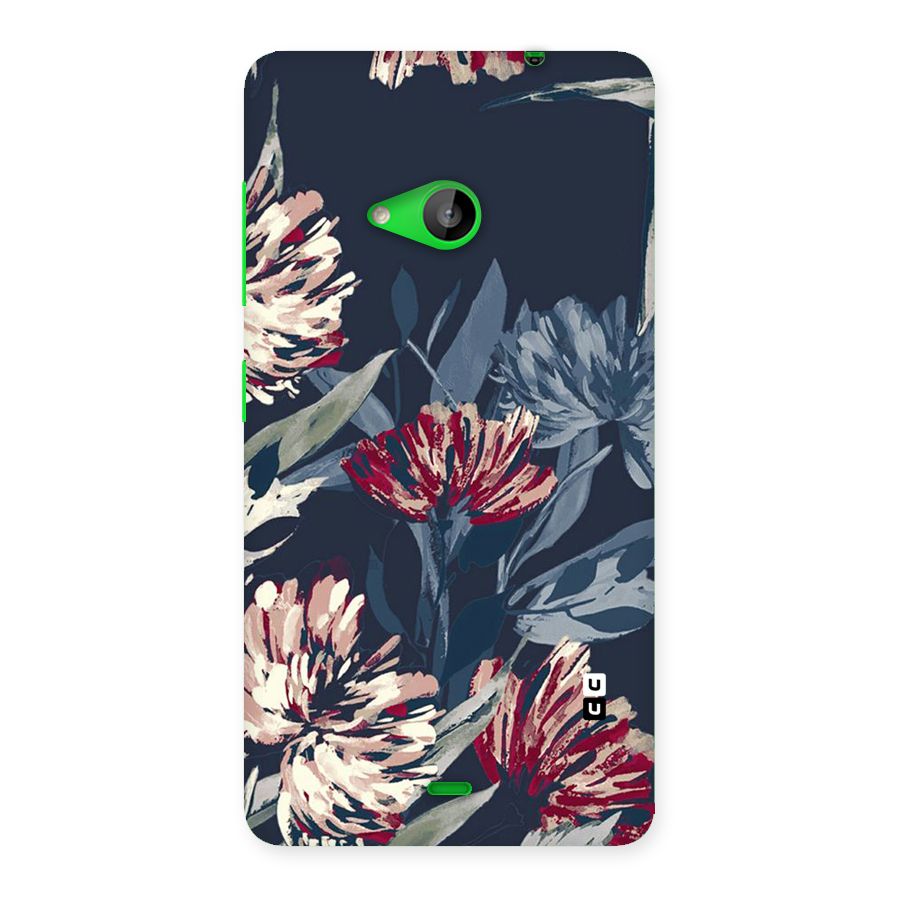 Red Rugged Floral Pattern Back Case for Lumia 535